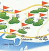 [Sitio de Calahonda, Costa del Sol, Costa del Golf, DETAILED MAP of the golf courses]